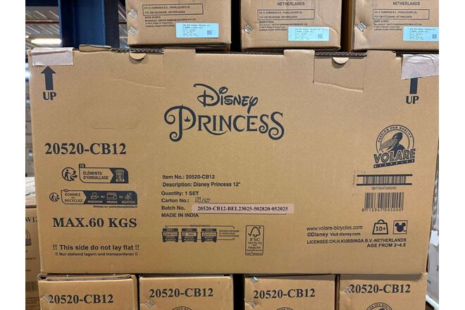 Disney Princess Kinderfiets - Meisjes - 12 inch - Roze