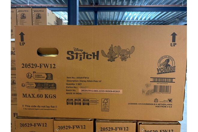 Rower dziecięcy Disney Stitch – dziewczęcy – 12 cali – dwa hamulce ręczne – różowy