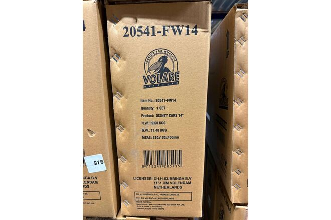 Disney Cars Kinderfiets - Jongens - 14 inch - Rood - Twee handremmen