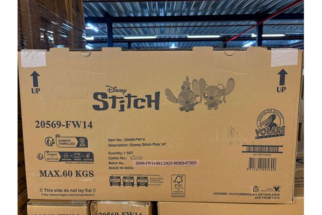 Rower dziecięcy Disney Stitch – dziewczęcy – 14 cali – różowy – dwa hamulce ręczne