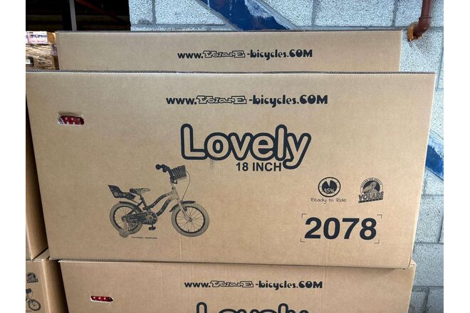 Rower dziecięcy Volare Lovely - Dziewczęcy - 18 cali - Czerwony Biały