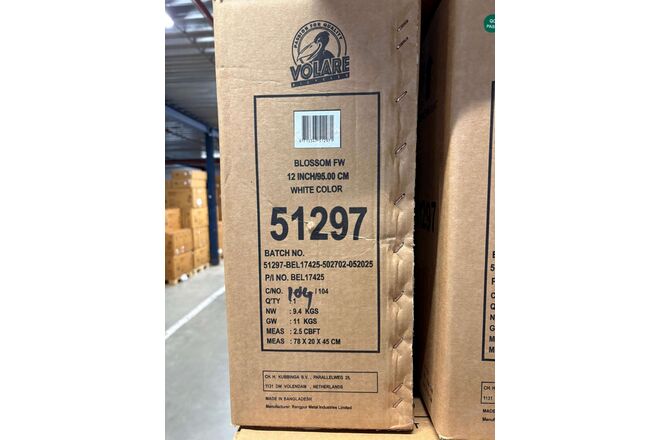 Rower dziecięcy Volare Blossom - dziewczęcy - 12 cali - biały - dwa hamulce ręczne