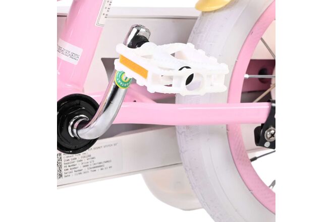 Disney Stitch Kinderfiets - Meisjes - 12 inch - Roze Disney Stitch Kinderfiets - Meisjes - 12 inch - Roze