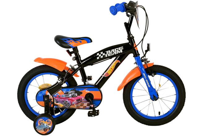 Hot Wheels Kinderfiets – Jongens – 14 inch – Zwart Oranje Blauw Hot Wheels Kinderfiets – Jongens – 14 inch – Zwart Oranje Blauw