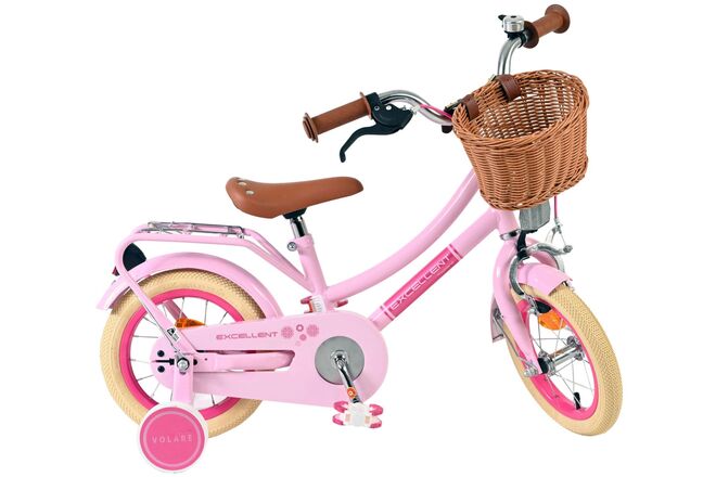 Volare Excellent Børnecykel - Piger - 12 tommer - Lyserød