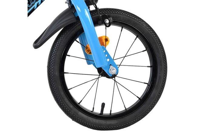 Volare Sportivo Kinderfiets - Jongens - 14 inch - Blauw Zwart - Twee Handremmen