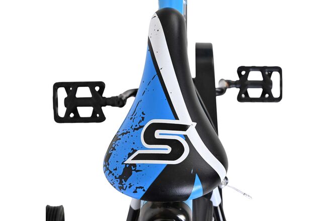 Volare Sportivo Kinderfiets - Jongens - 14 inch - Blauw Zwart - Twee Handremmen