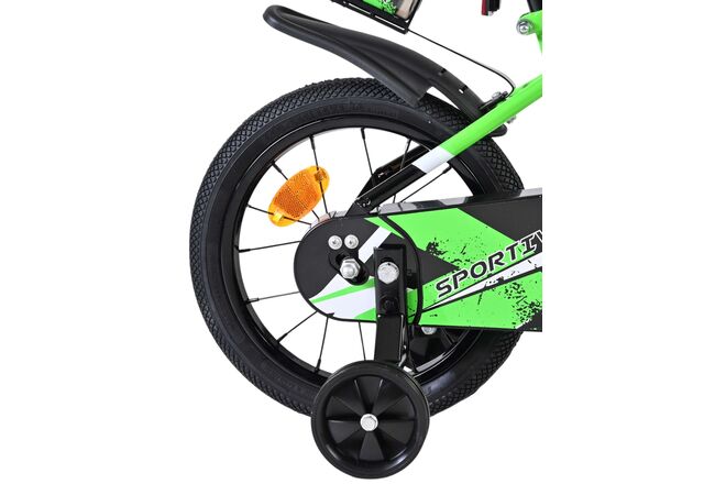 Volare Sportivo Børnecykel - Drenge - 14 tommer - Grøn Sort