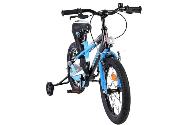 Volare Sportivo Kinderfahrrad - Jungen - 16 Zoll - Blau Schwarz - Zwei Handbremsen
