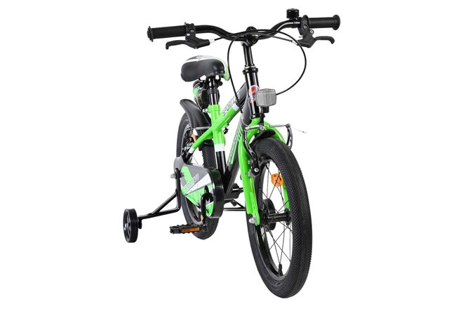 Volare Sportivo Kinderfiets - Jongens - 16 inch - Groen Zwart - Twee Handremmen