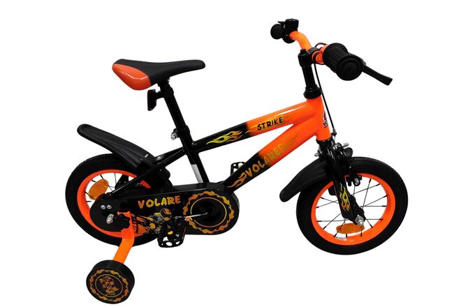 Volare Strike Kinderfiets – Jongens – 12 inch – Zwart Oranje Volare Strike Kinderfiets – Jongens – 12 inch – Zwart Oranje