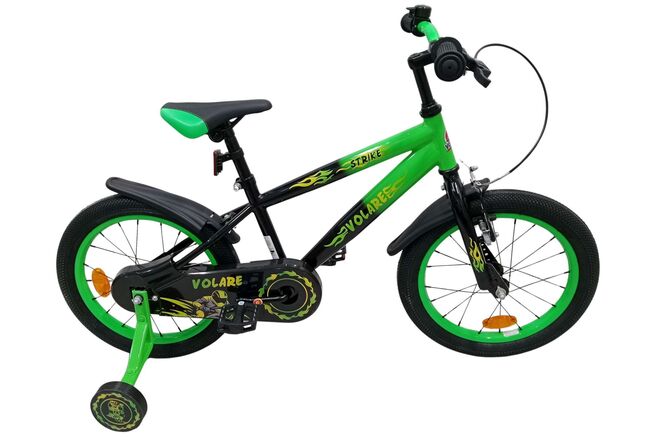 Volare Strike Kinderfiets - Jongens - 16 inch - Zwart Groen