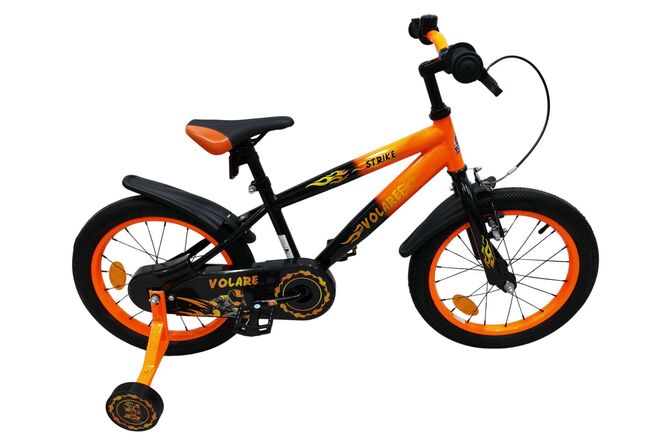 Volare Strike Kinderfiets - Jongens - 16 inch - Zwart Oranje