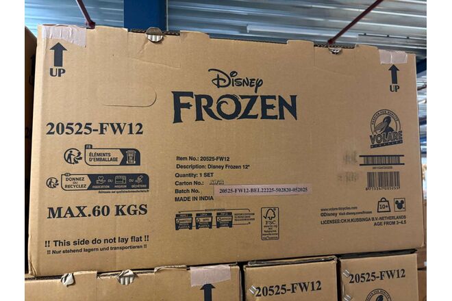 Disney Frozen 2 Kinderfiets - Meisjes - 12 inch - Blauw/Paars - Twee handremmen [CLONE]