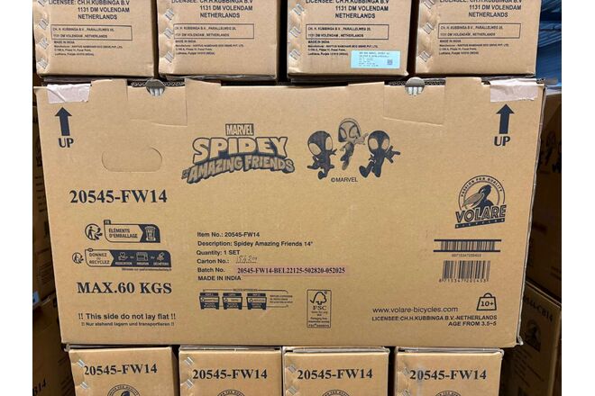 Spidey Kinderfiets - Jongens - 14 inch - Blauw Rood - Twee handremmen [CLONE]