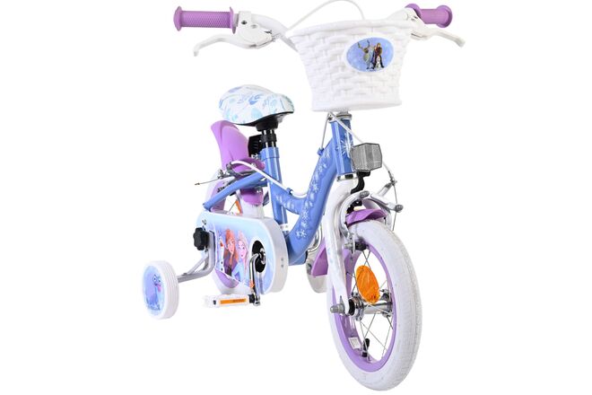 Disney Frozen 2 Kinderfiets - Meisjes - 12 inch - Blauw/Paars - Twee handremmen