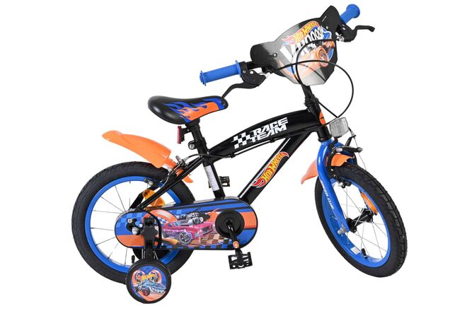Hot Wheels Kinderfiets - Jongens - 14 inch - Zwart - Twee handremmen