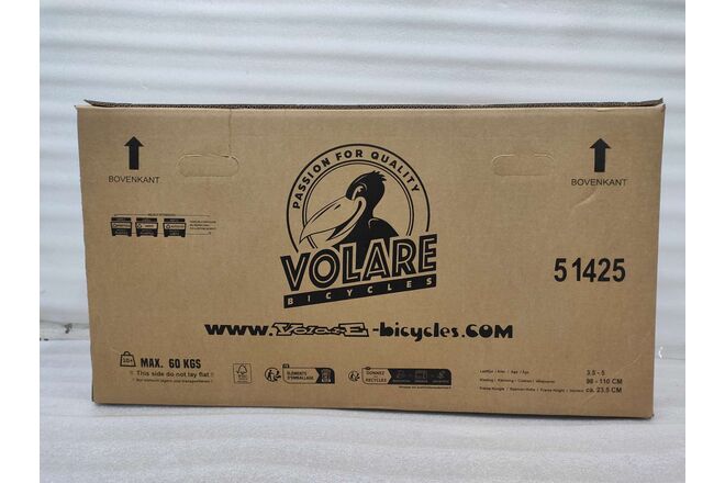 Volare Strike Kinderfiets - Jongens - 14 inch - Zwart Oranje - Twee handremmen