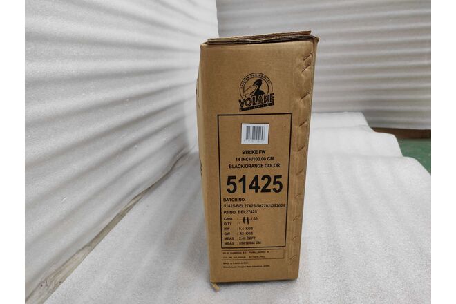 Volare Strike Kinderfiets - Jongens - 14 inch - Zwart Oranje - Twee handremmen