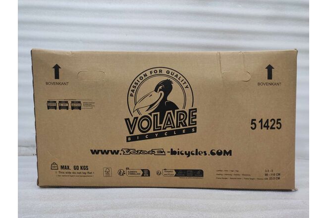 Volare Strike Kinderfiets - Jongens - 14 inch - Zwart Oranje - Twee handremmen