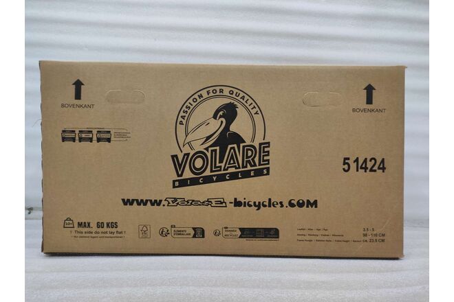 Volare Strike Kinderfiets - Jongens - 14 inch - Zwart Oranje