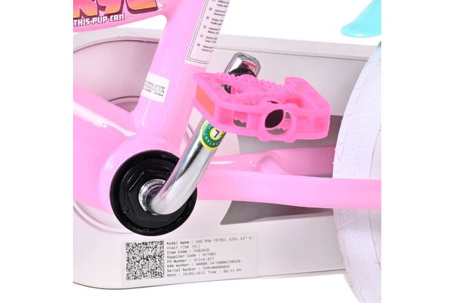 Paw Patrol Kinderfiets - Meisjes - 12 inch - Roze