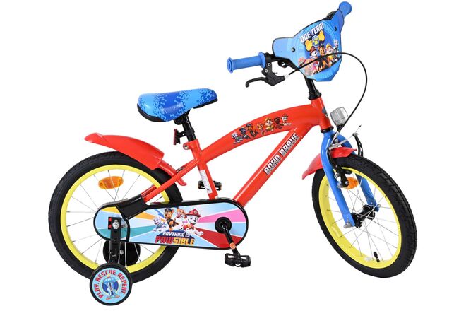 Paw Patrol Kinderfiets - Jongens - 16 inch - Rood Blauw