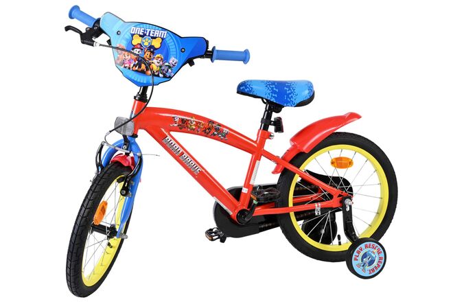 Paw Patrol Kinderfiets - Jongens - 16 inch - Rood Blauw