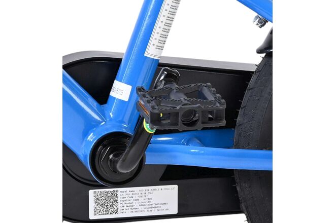 Rubble & Crew - Kinderfahrrad - Jungen - 12 Zoll - Blau - Zwei Handbremsen