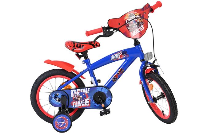 Sonic Prime Kinderfiets - Jongens - 14 inch - Blauw Rood
