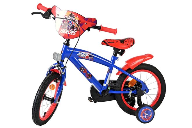 Sonic Prime Kinderfiets - Jongens - 14 inch - Blauw Rood