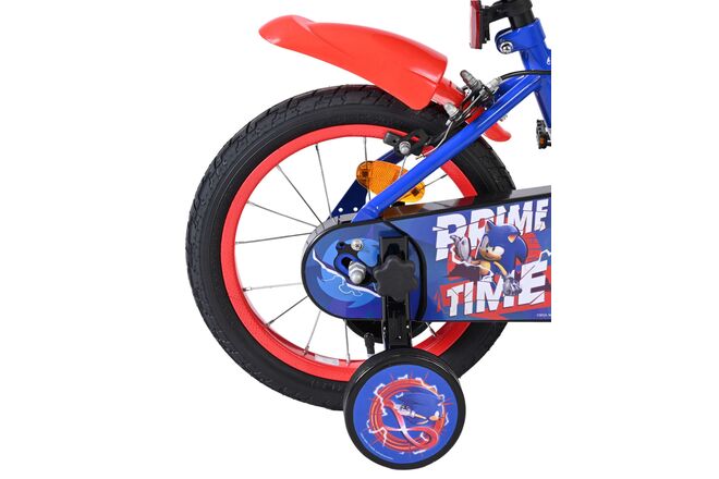Sonic Prime Kinderfiets - Jongens - 14 inch - Blauw Rood - Twee handremmen