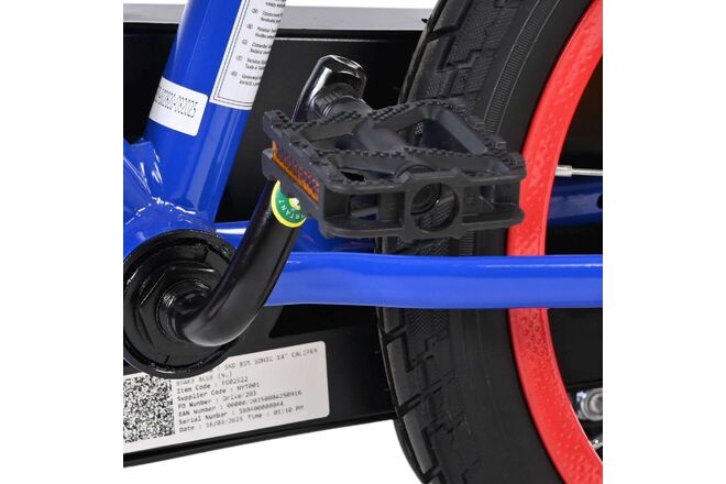 Sonic Prime Kinderfiets - Jongens - 14 inch - Blauw Rood - Twee handremmen