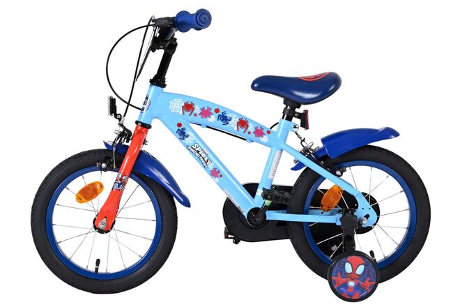 Spidey Kinderfiets - Jongens - 14 inch - Blauw Rood - Twee handremmen