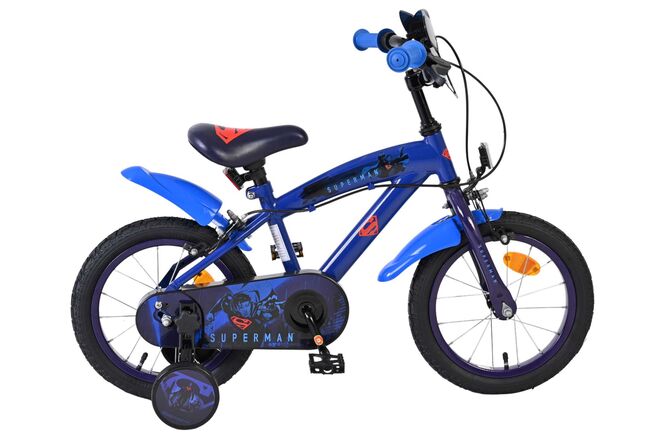 Superman Kinderfiets – Jongens – 14 inch – Blauw – Twee handremmen