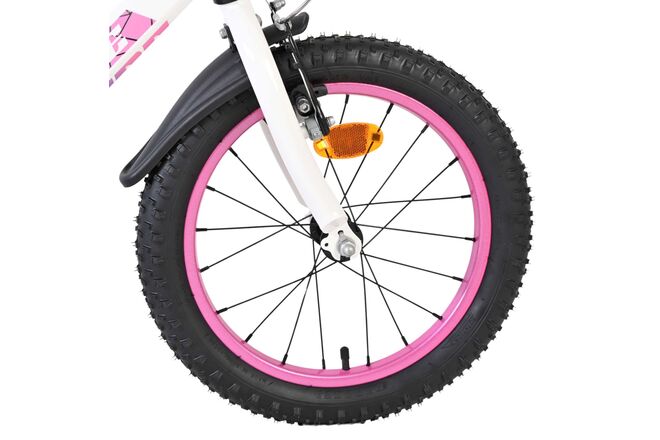 Volare Lily Kinderfiets - Meisjes - 16 inch - Wit Roze Paars