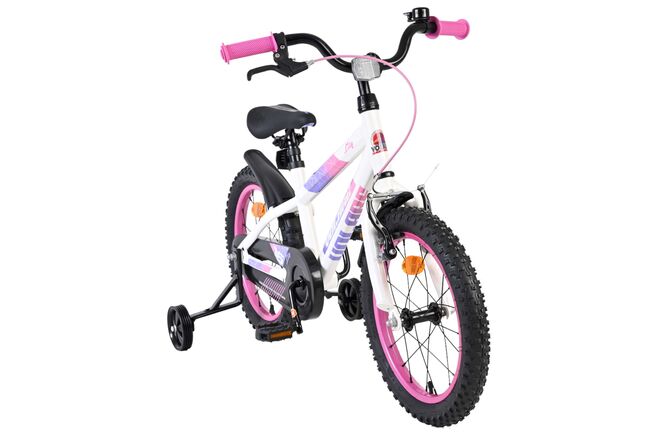 Volare Lily Kinderfiets - Meisjes - 16 inch - Wit Roze Paars
