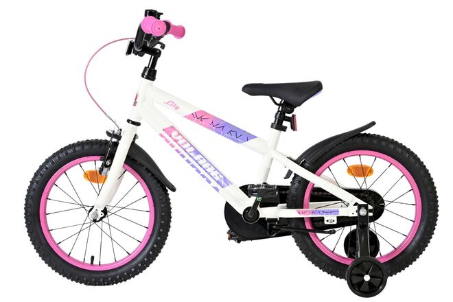 Volare Lily Kinderfiets - Meisjes - 16 inch - Wit Roze Paars