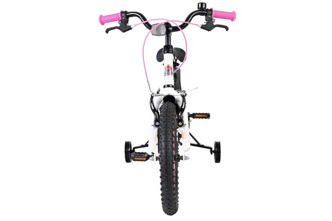 Volare Lily Kinderfiets - Meisjes - 16 inch - Wit Roze Paars - Twee Handremmen