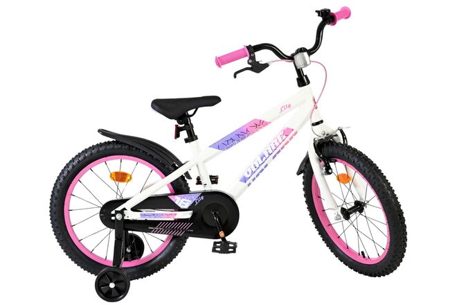 Volare Lily Kinderfiets - Meisjes - 18 inch - Wit Roze Paars