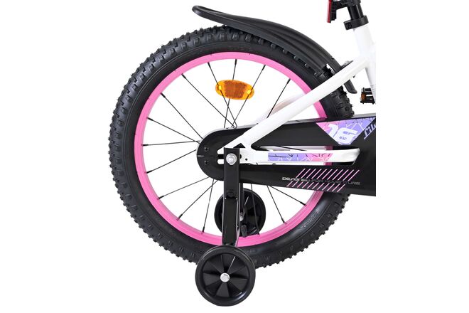 Volare Lily Kinderfiets - Meisjes - 18 inch - Wit Roze Paars