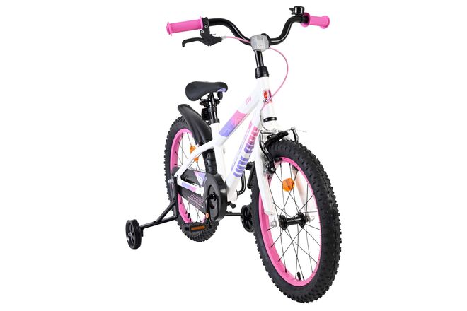 Volare Lily Kinderfiets - Meisjes - 18 inch - Wit Roze Paars
