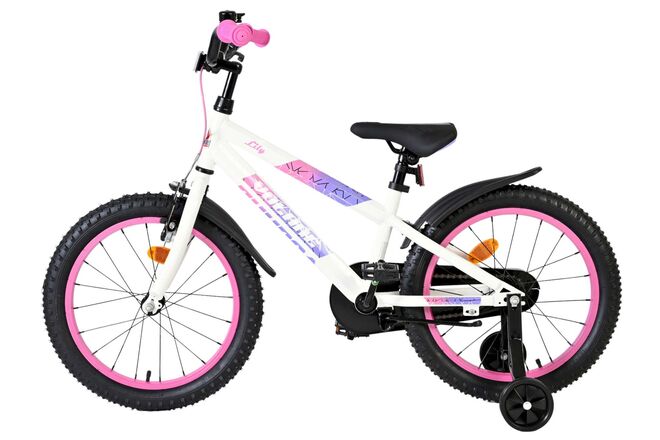 Volare Lily Kinderfiets - Meisjes - 18 inch - Wit Roze Paars