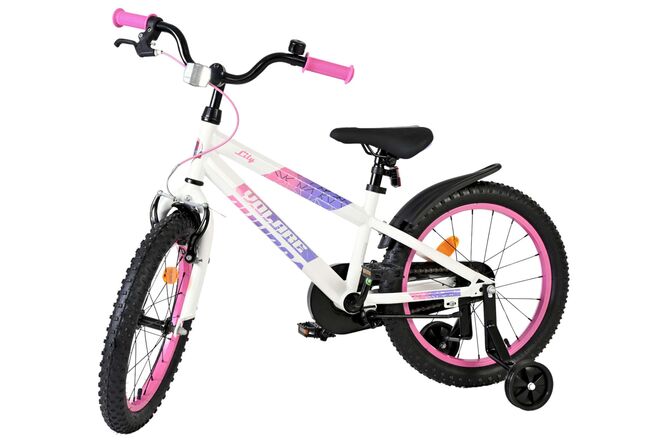 Volare Lily Kinderfiets - Meisjes - 18 inch - Wit Roze Paars