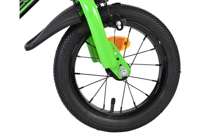 Volare Sportivo Kinderfiets - Jongens - 12 inch - Groen Zwart - Twee Handremmen