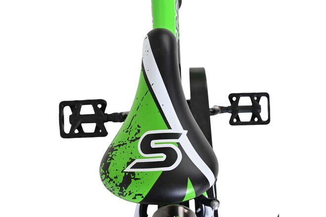 Volare Sportivo Kinderfiets - Jongens - 12 inch - Groen Zwart - Twee Handremmen