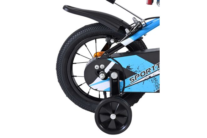 Volare Sportivo Kinderfahrrad - Jungen - 12 Zoll - Blau Schwarz - Zwei Handbremsen
