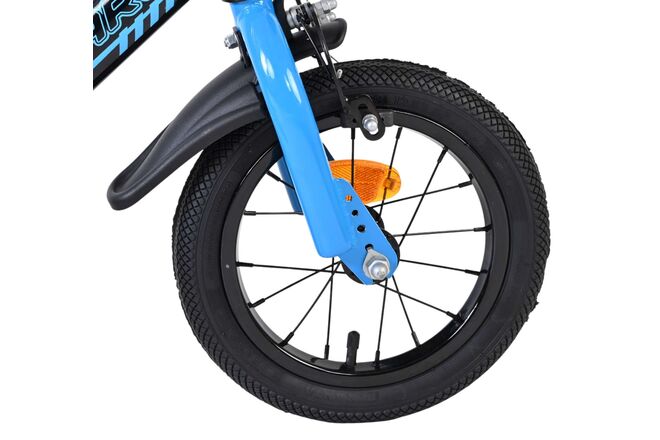Volare Sportivo Kinderfahrrad - Jungen - 12 Zoll - Blau Schwarz - Zwei Handbremsen