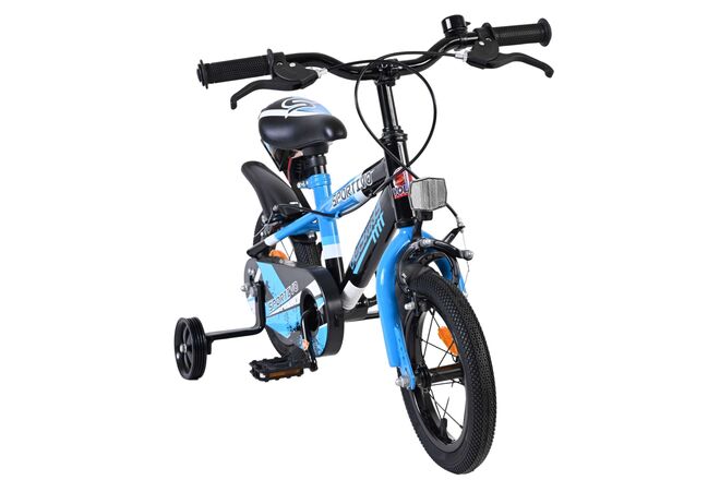 Volare Sportivo Kinderfahrrad - Jungen - 12 Zoll - Blau Schwarz - Zwei Handbremsen