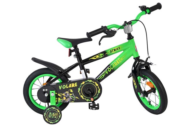 Volare Strike Kinderfiets - Jongens - 12 inch - Zwart Groen